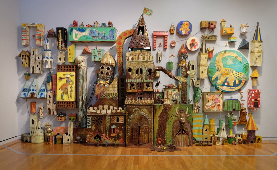 ザ・キャビンカンパニーの立体作品「アノコロの国」(2010〜2020年) 茅ヶ崎市美術館での展示